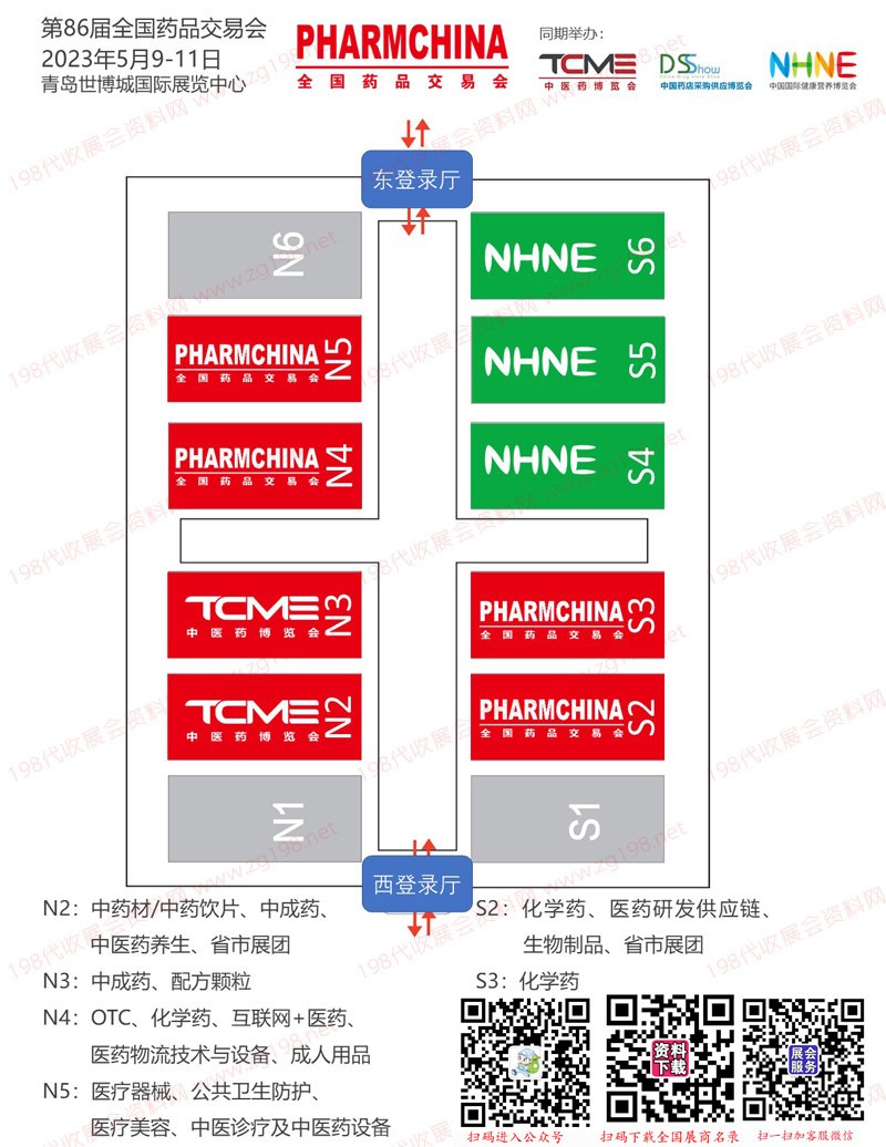 2023春季86屆藥交會展館分布圖